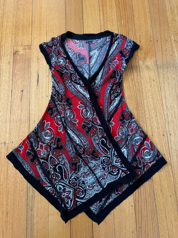 Motto paisley print handkerchief top size 8