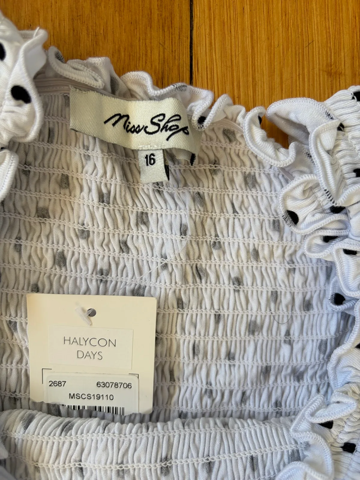 Miss shop polka dot mini dress size 16 – photo 2