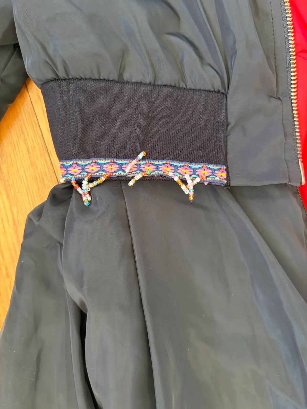 Don’t believe the hype mid length bomber jacket size L – photo 3