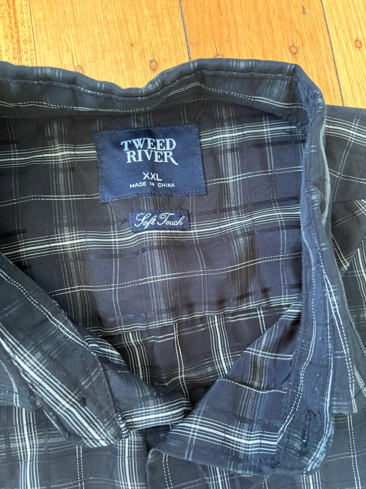 Tweed river classic fit long sleeve patterned shirt size XXL – photo 2