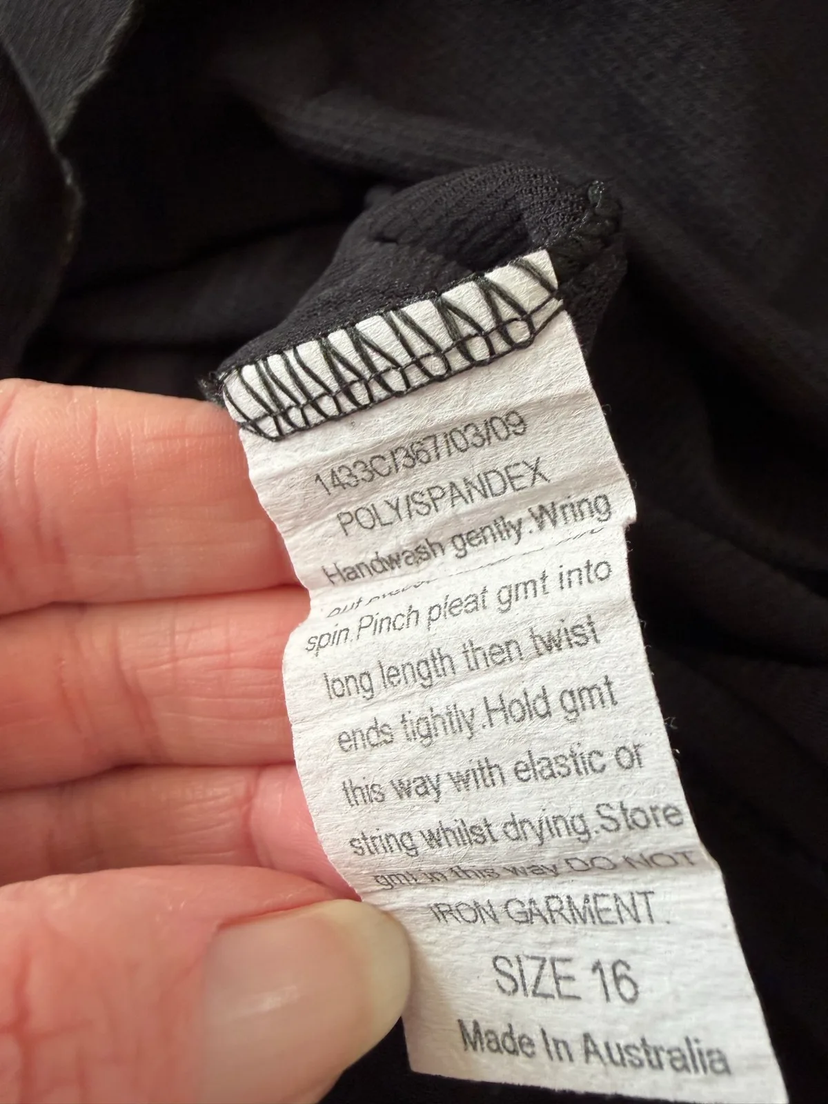 Vintage Motto black mesh tunic size 16 – photo 3
