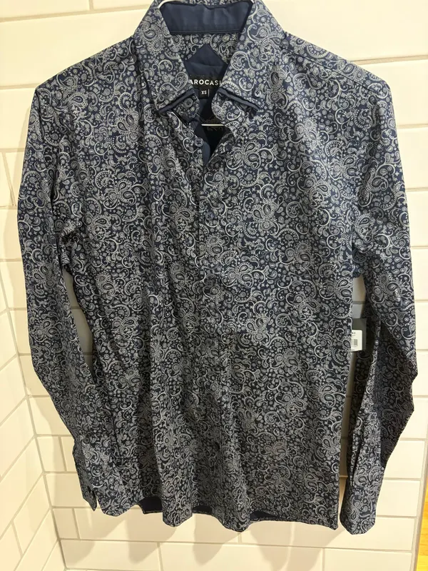 Tarocash long sleeve paisley shirt size xs