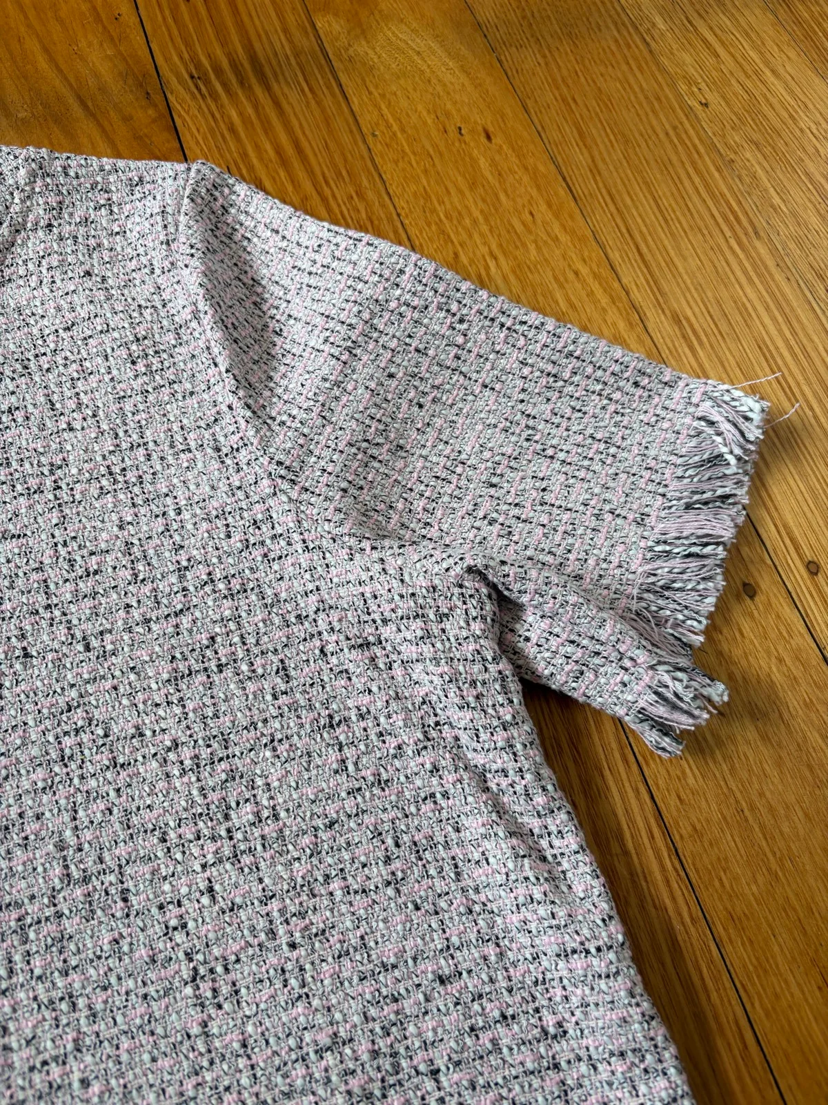 Miss valley pink flecked tweed top size 8 — photo 2