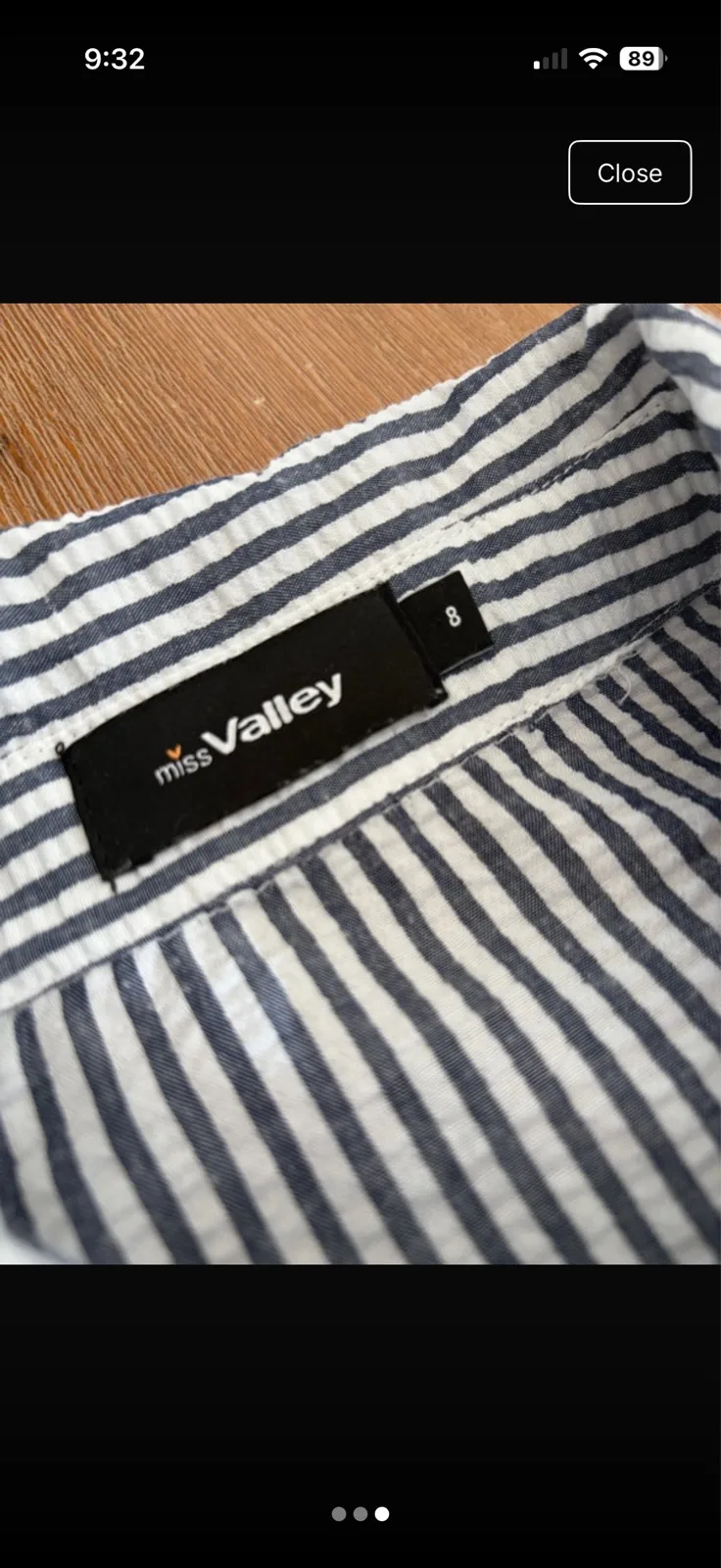 Miss Valley striped shirt dress size 8 — photo 2