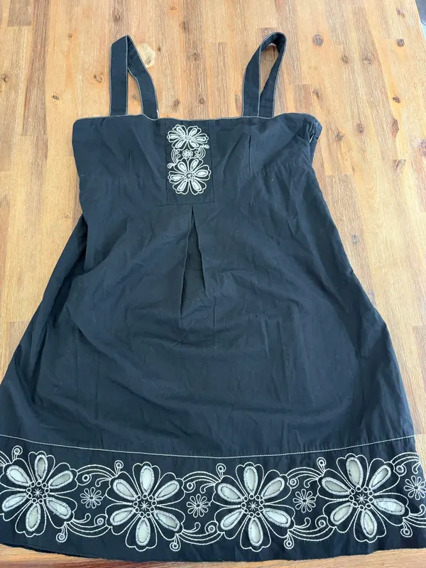 Vintage showgirl black sundress size 14