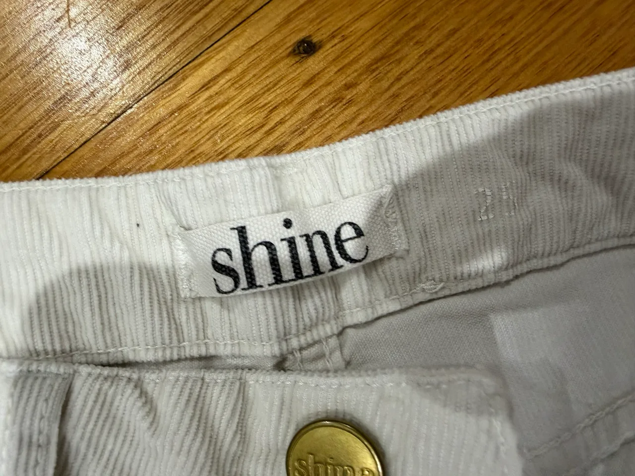 Shine off white corduroy pants size 25 (XS) – photo 2