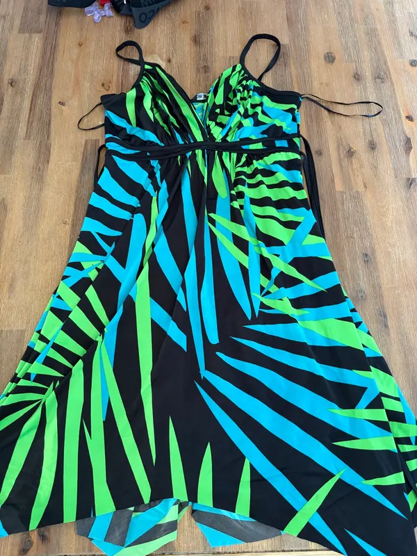 Vintage girl express tropical sundress size 12