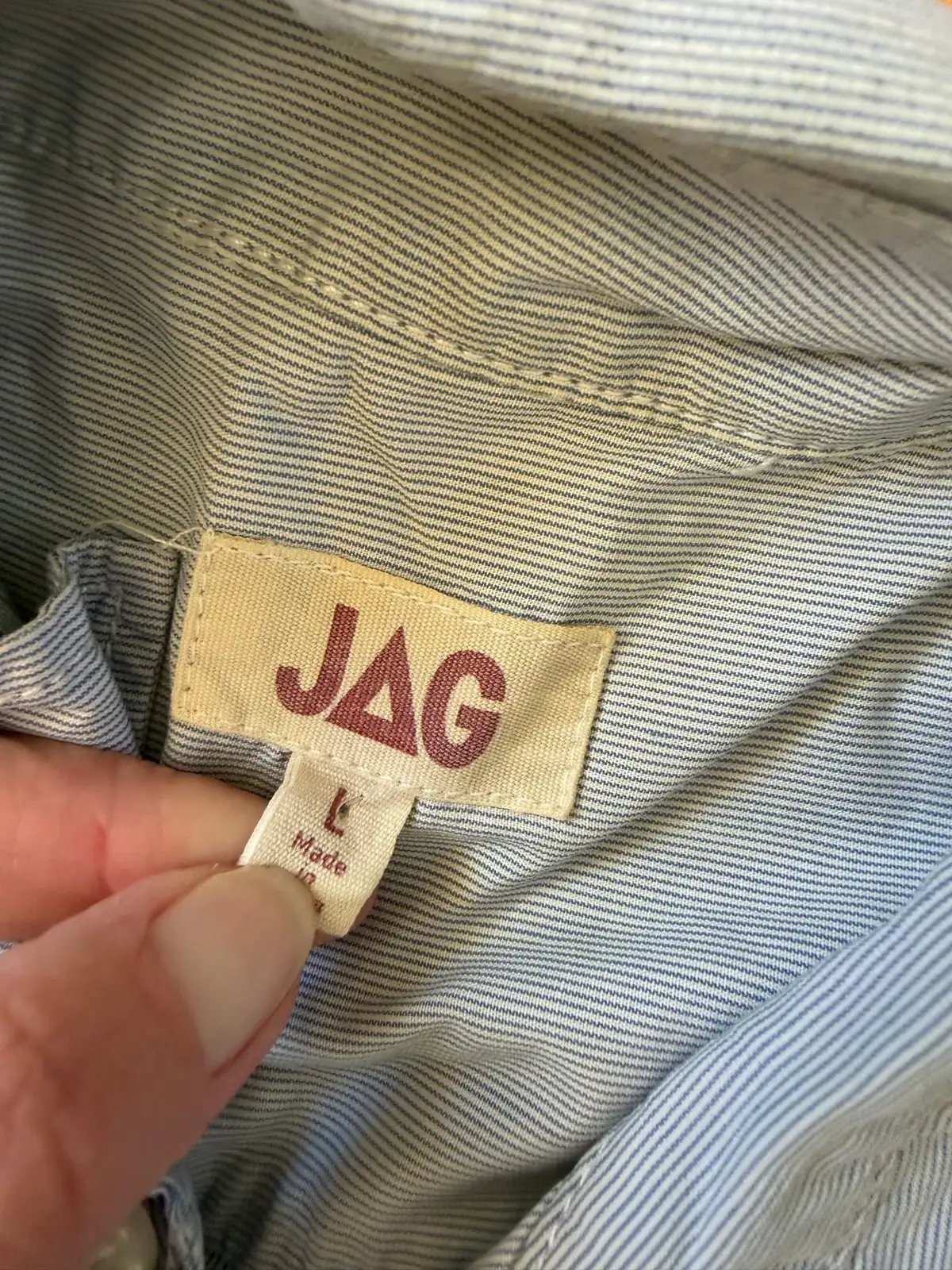 Jag blue and white striped shirt size L – photo 2