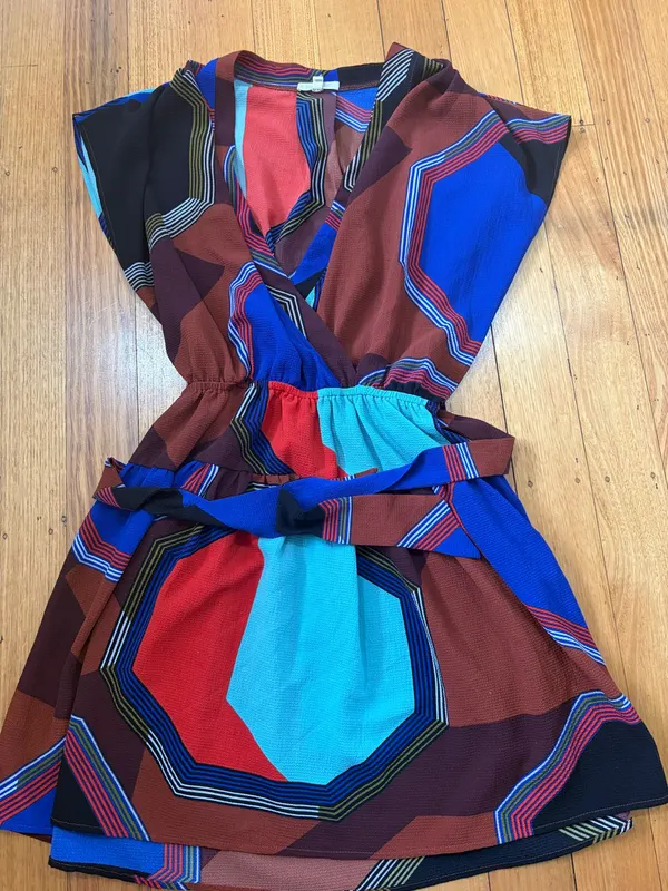 Loralette faux wrap mini to knee dress size 14/16
