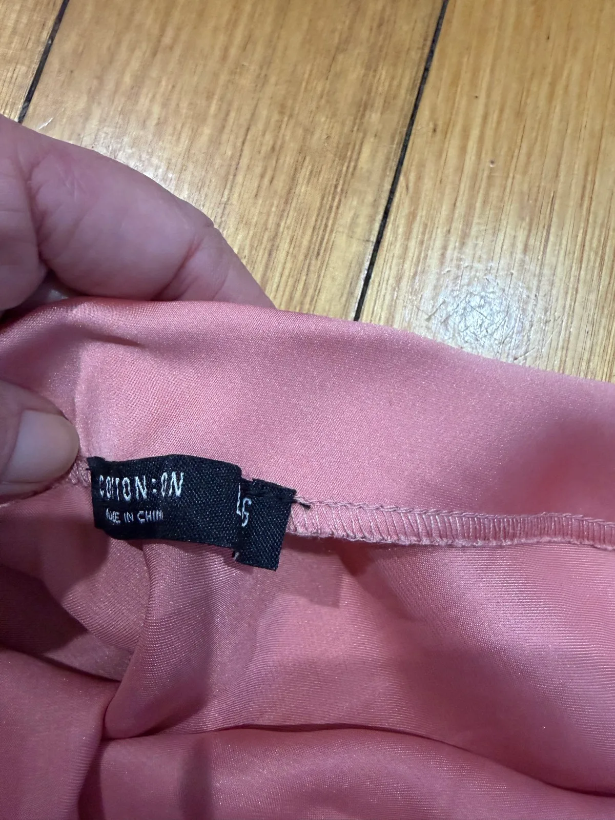 Cotton on pink satin maxi skirt size L – photo 2