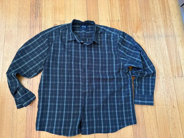 Tweed river classic fit long sleeve patterned shirt size XXL