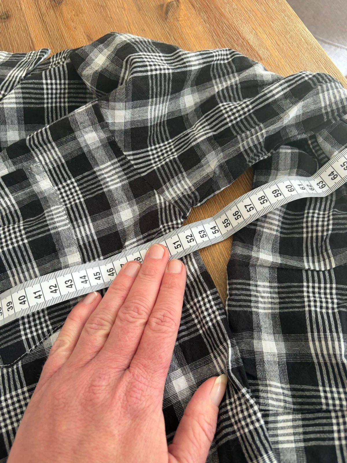Black and white flannel shirt no brand size m – photo 3