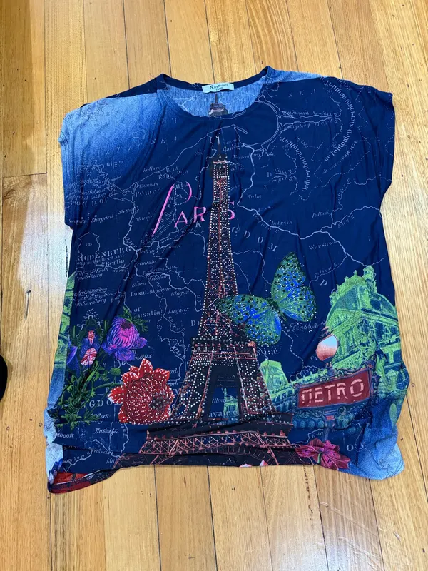 N by Nicole all over print graphic top size 14