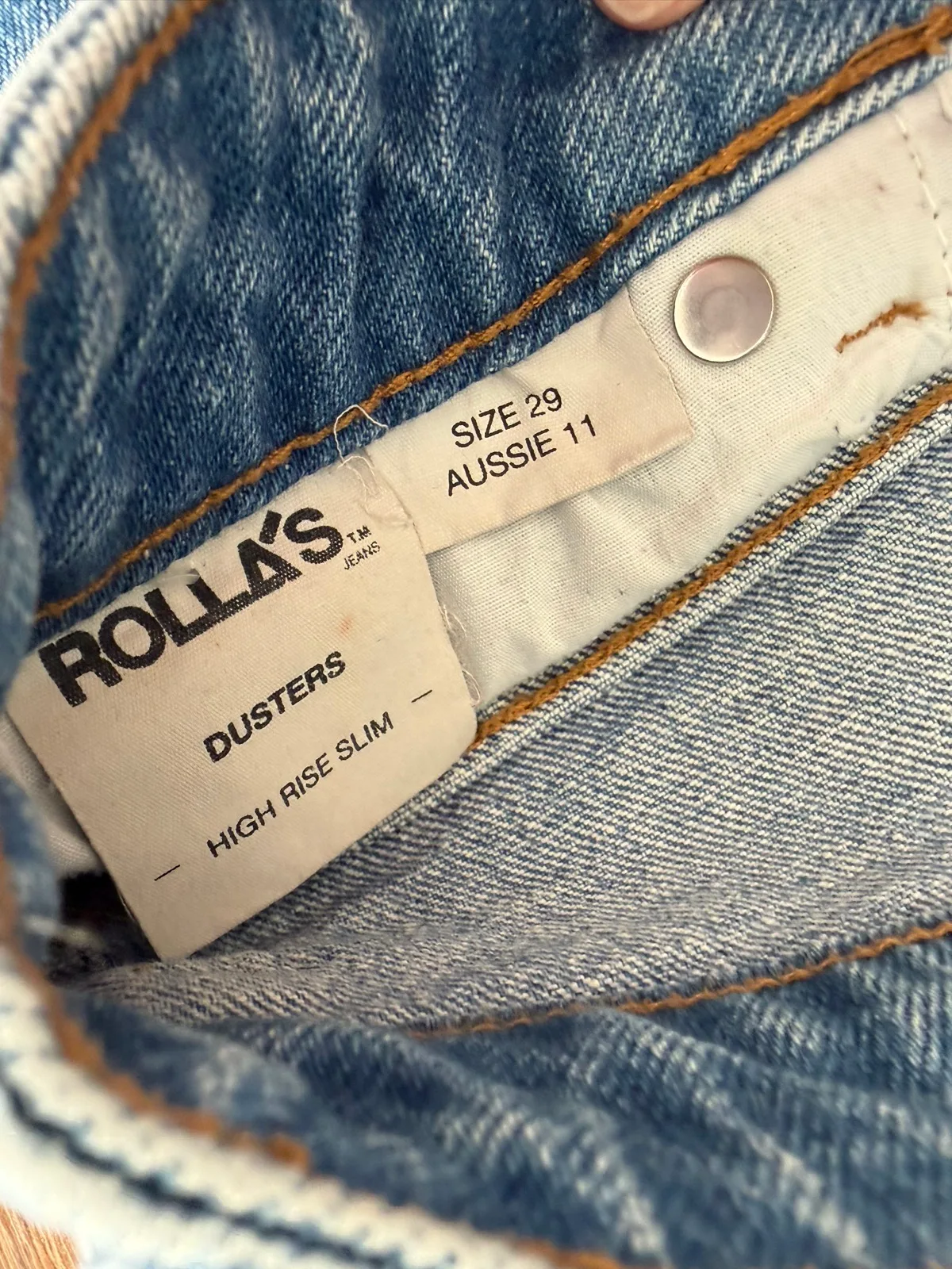 Rollas high rise denim shorts size 11 – photo 2