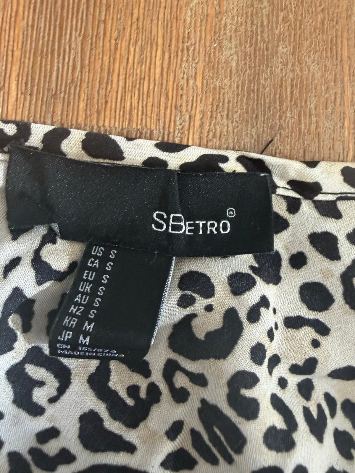 Sbetro leopard print cami size s – photo 2