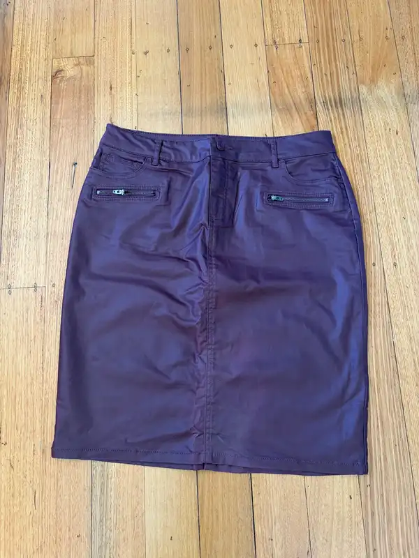 Katies faux leather coated pencil skirt size 12