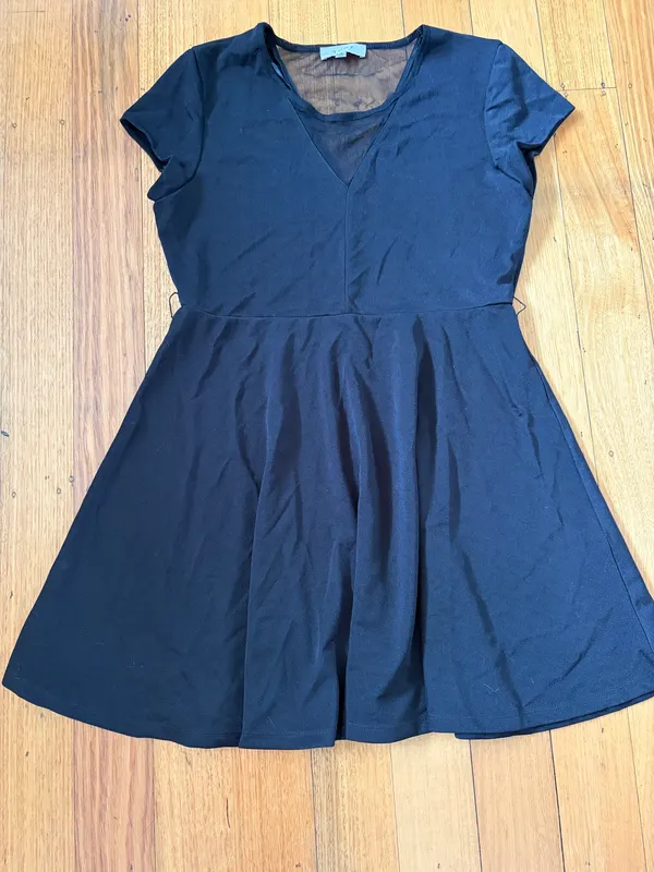 Temt short sleeve skater mini dress size 14