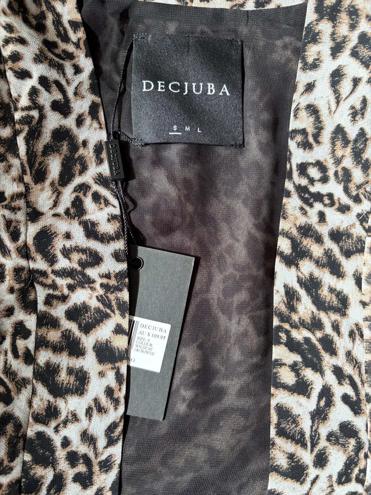 Decjuba leopard print kimono size s – photo 2