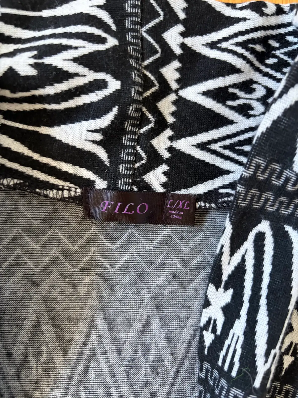 Filo open front boho geometric print cardigan size L/XL – photo 2