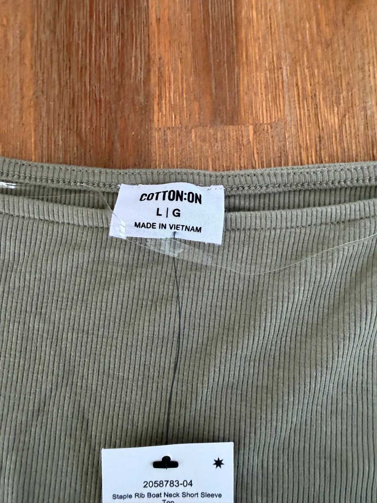Cotton on staple ribbed tee size L BNWT — photo 2