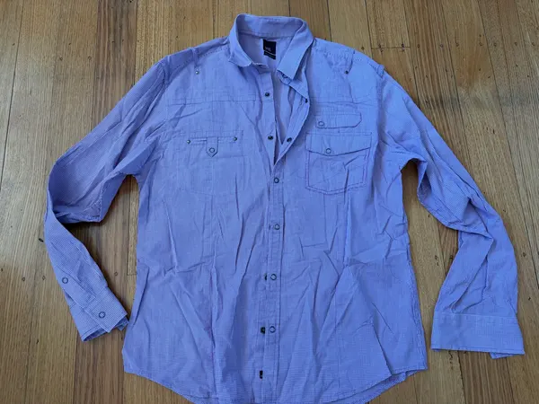 YD purple striped long sleeve shirt size L