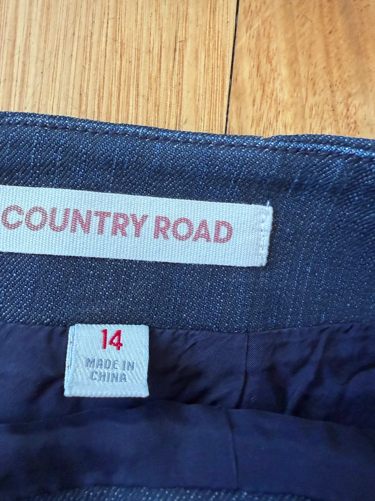 Country road indigo denim mini skirt size 14 – photo 2