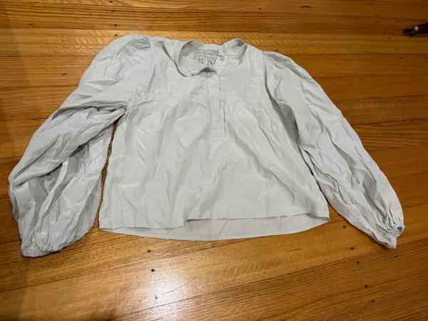 Cos gathered grandad collared blouse size L