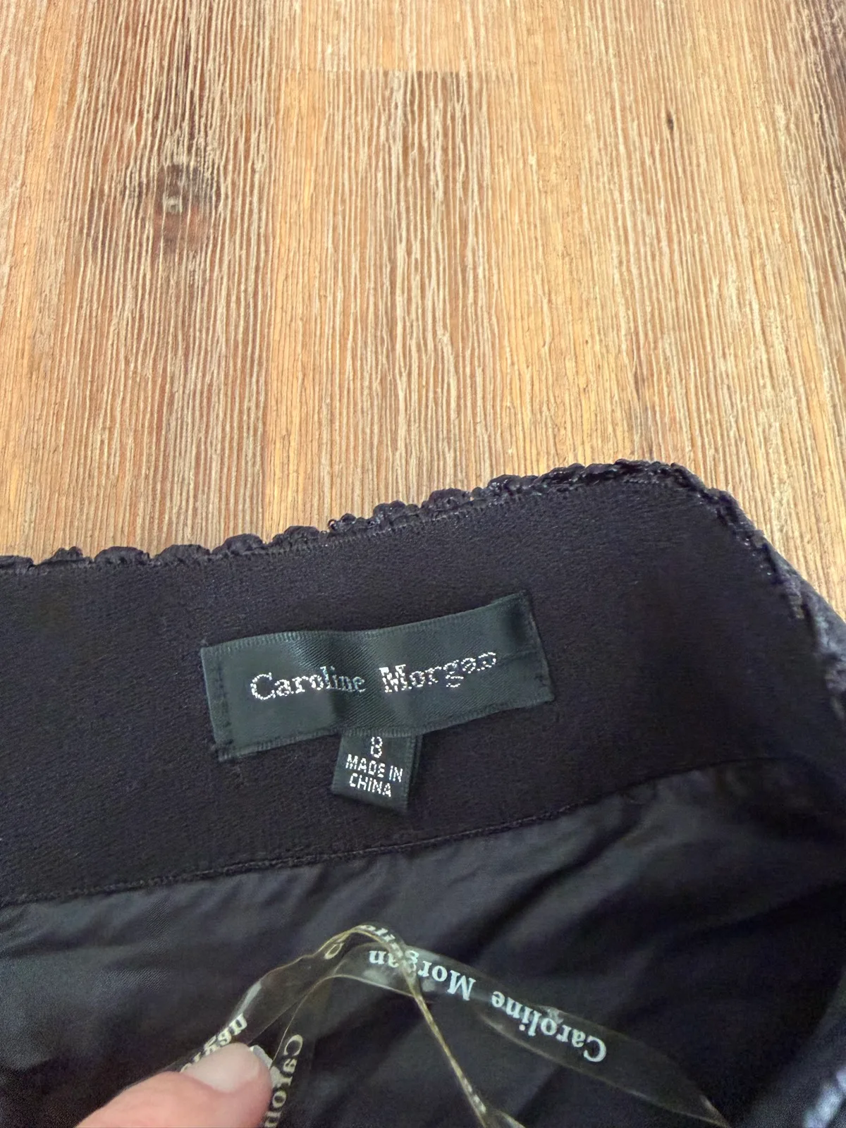 Caroline Morgan stripe mesh midi skirt size 8 – photo 3