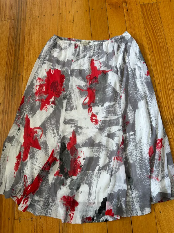 Noni B abstract midi skirt size 12