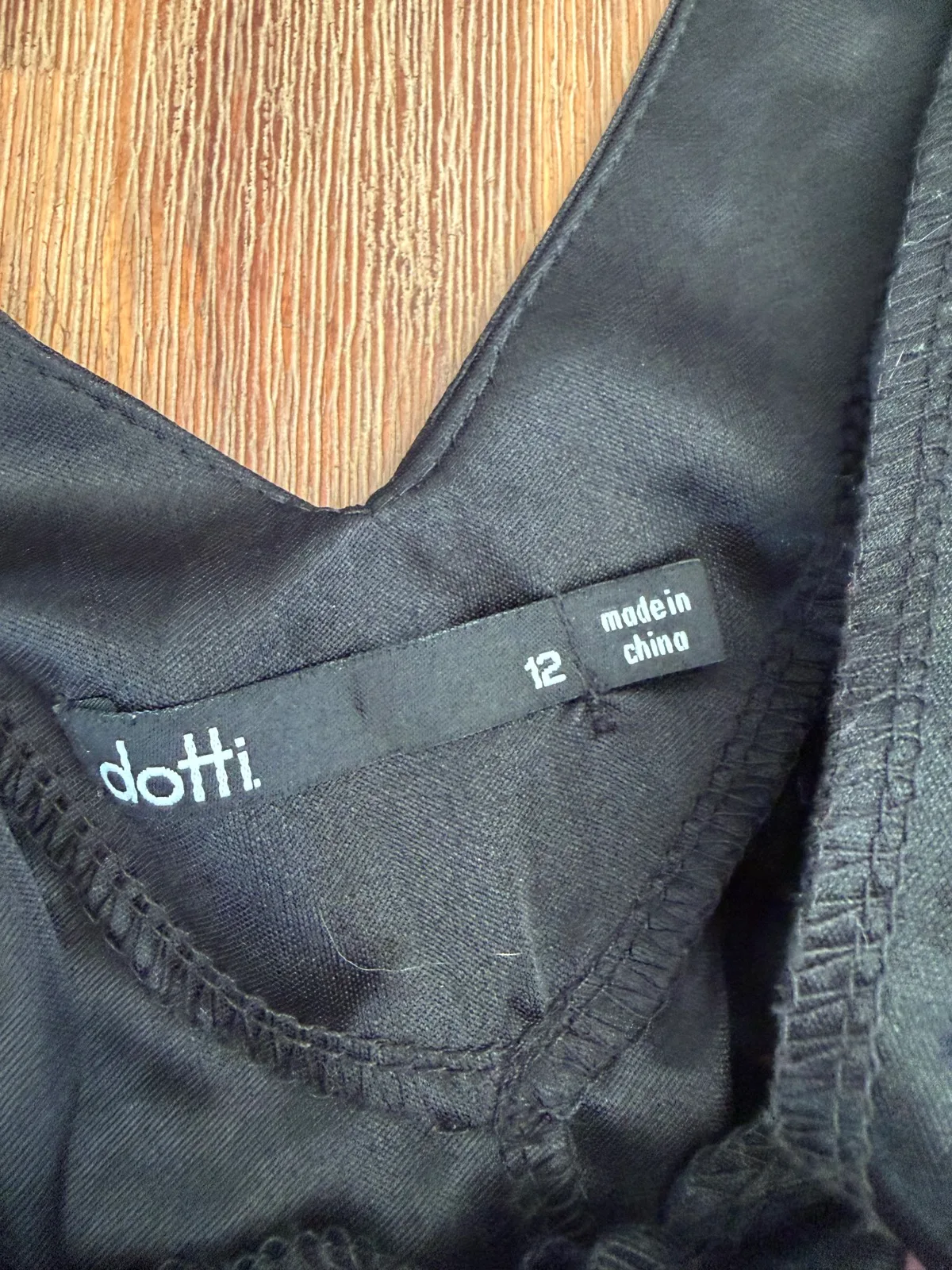 Dotti black sleeveless mini dress size 12 – photo 2