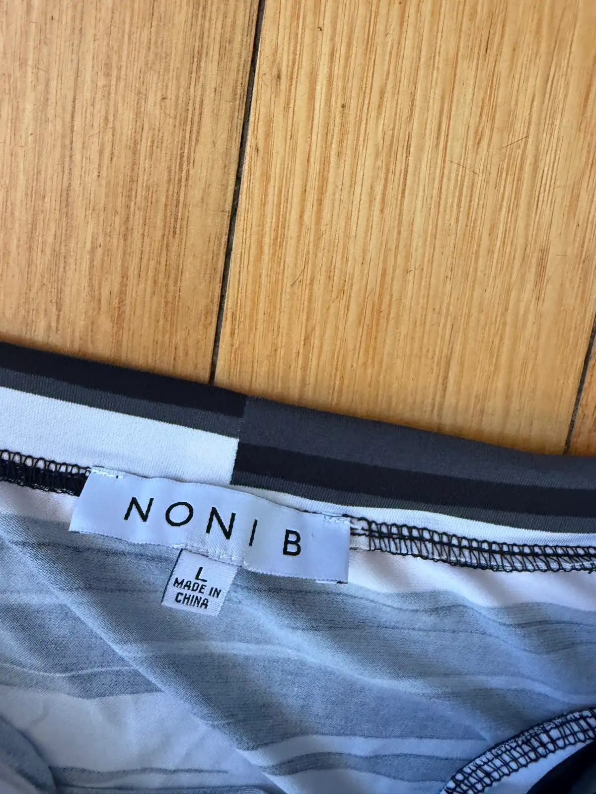 Noni B pull on striped A line maxi skirt size L – photo 2