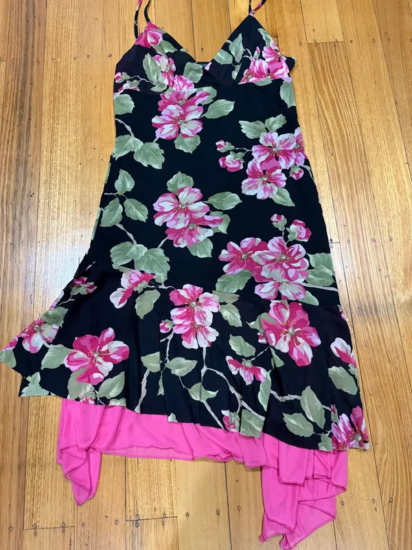 Vintage crossroads assymetrical evening dress size 16