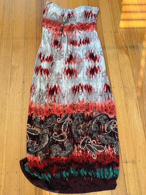 Impulse boho style strapless maxi dress size 16