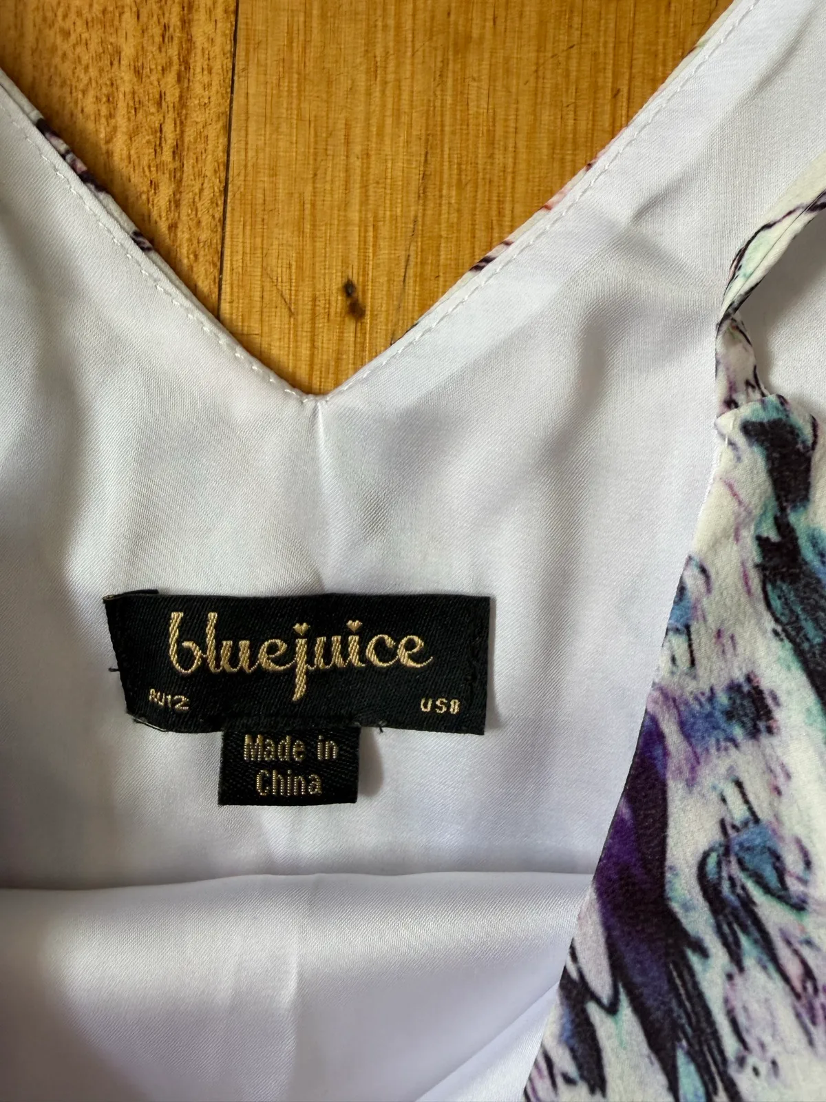 Vintage blue juice kaleidoscope print mini dress size 12 – photo 2
