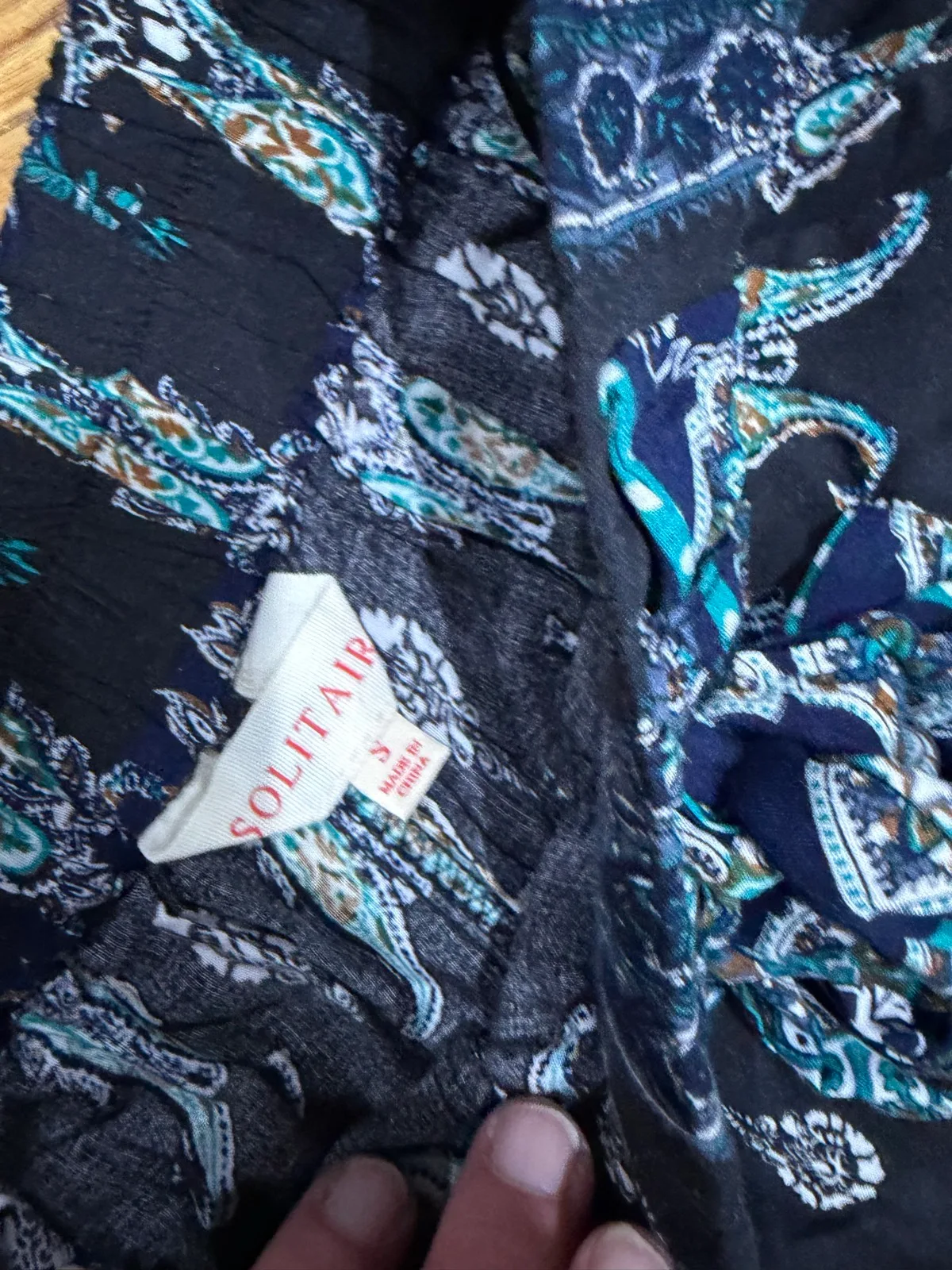 Solitaire paisley drawstring pants size s – photo 2