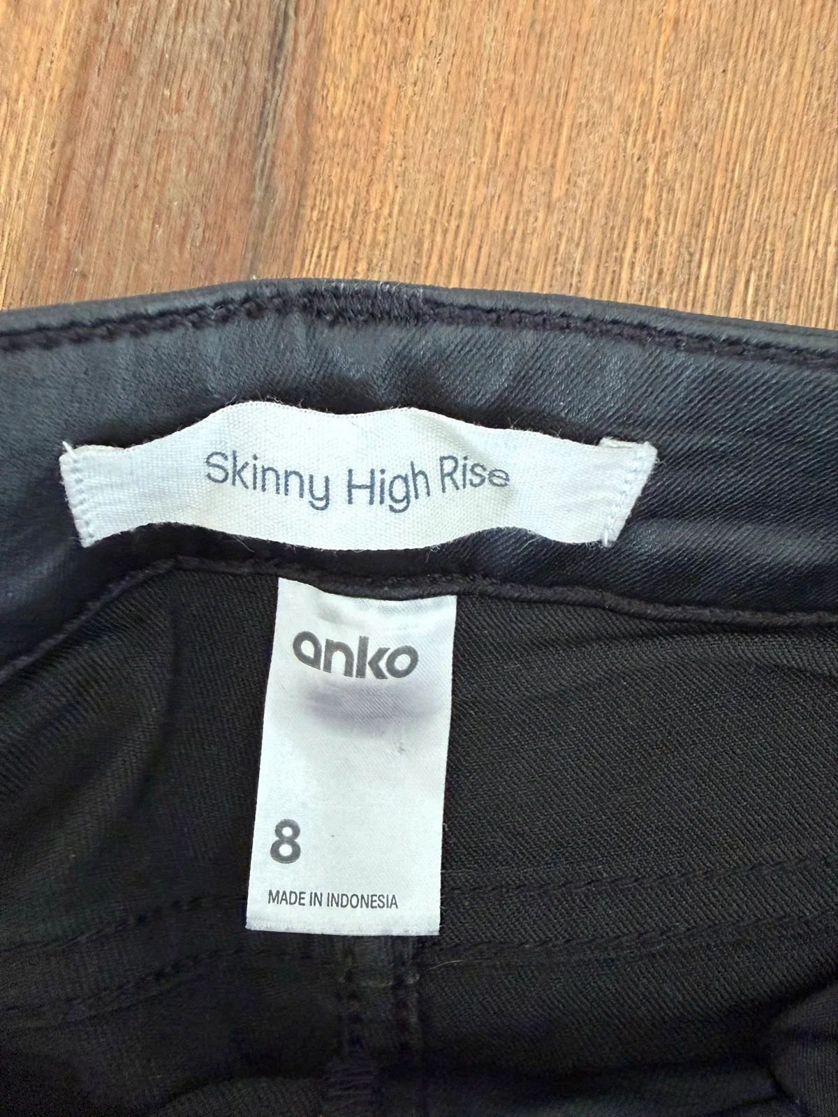 anko skinny high rise leather look pants size 8 – photo 2