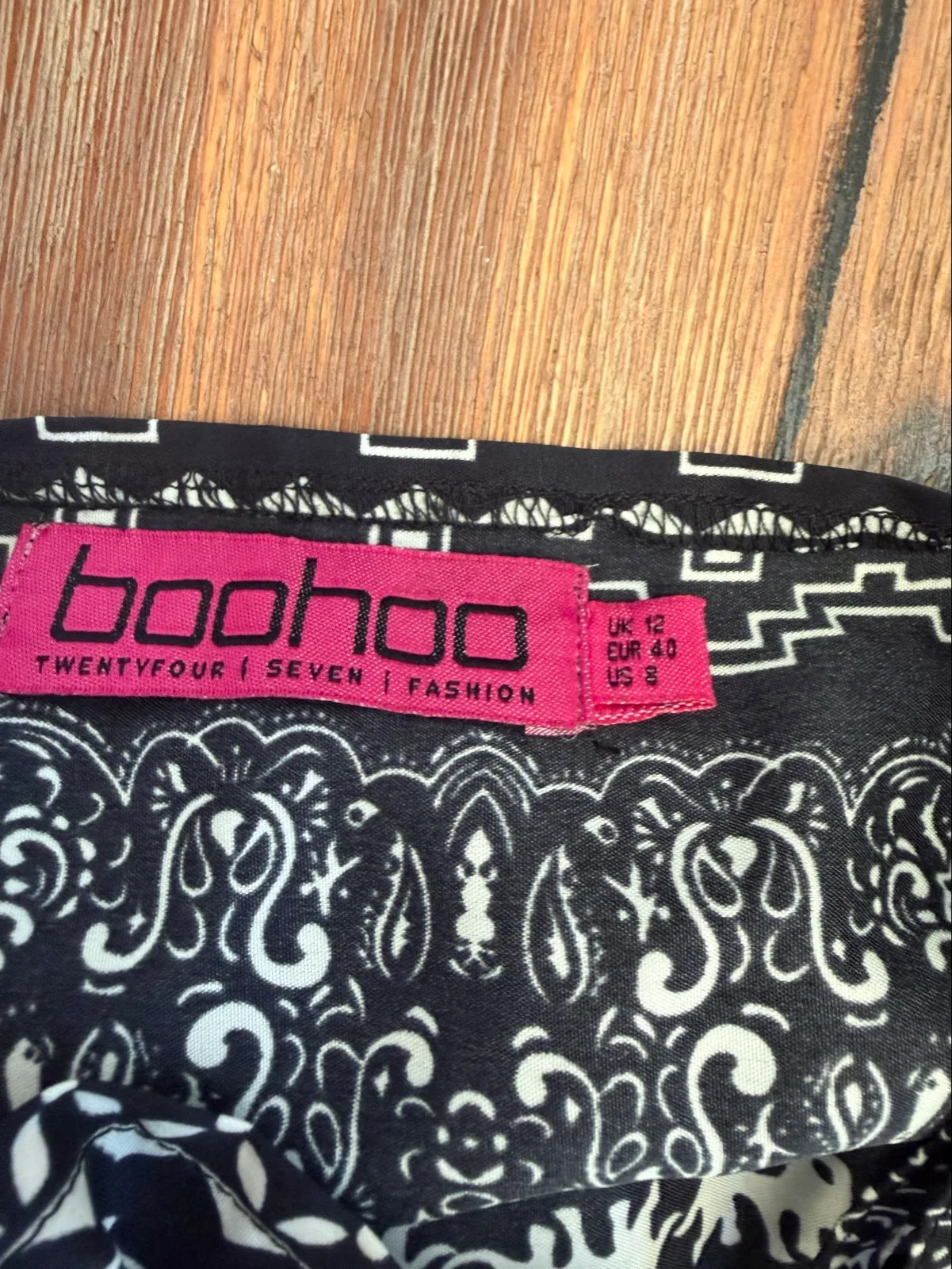 Boohoo elephant print smock mini dress size 12 – photo 2