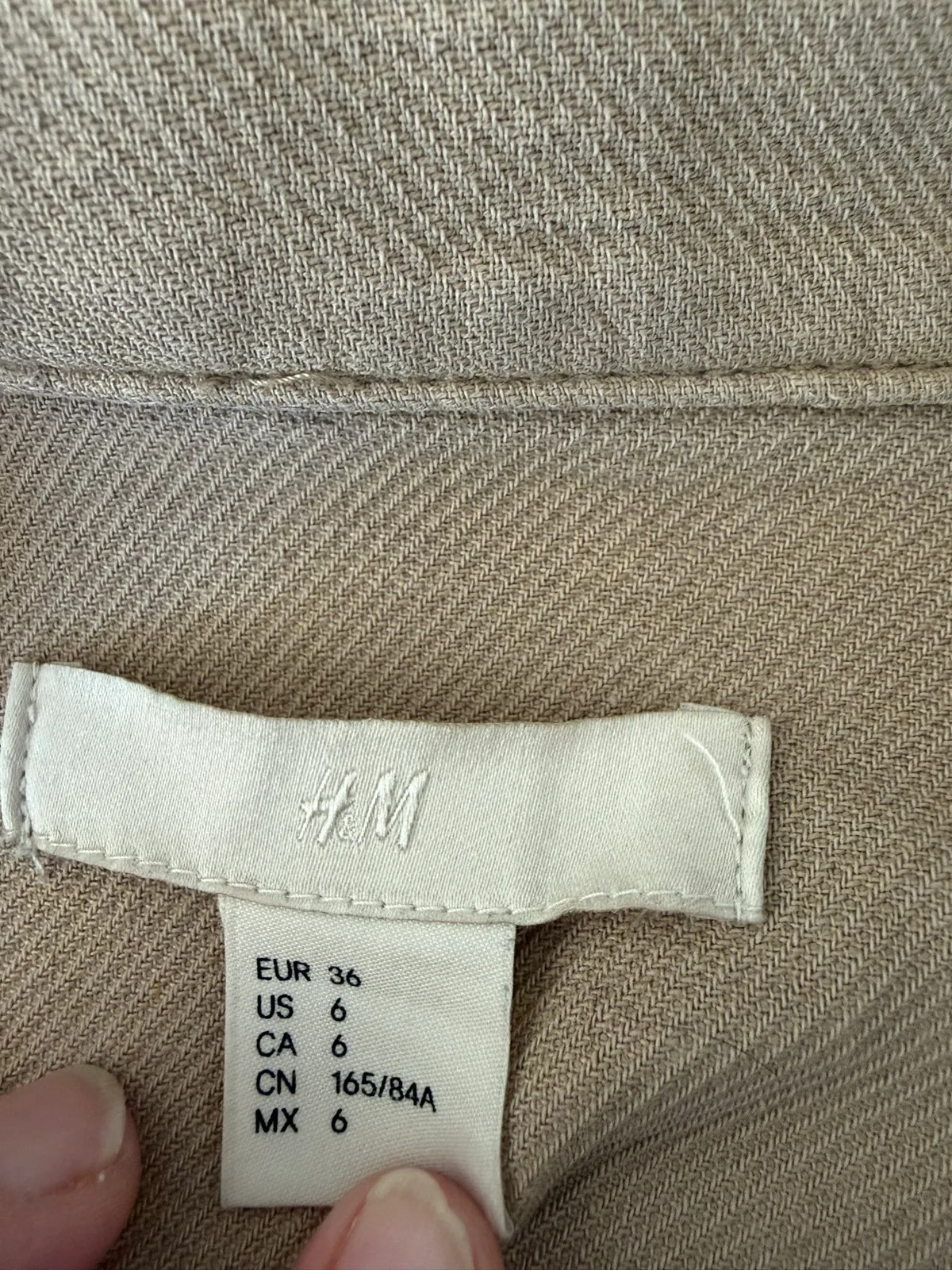 H & M twill trucker style jacket size eur 38 (uk8) — photo 4