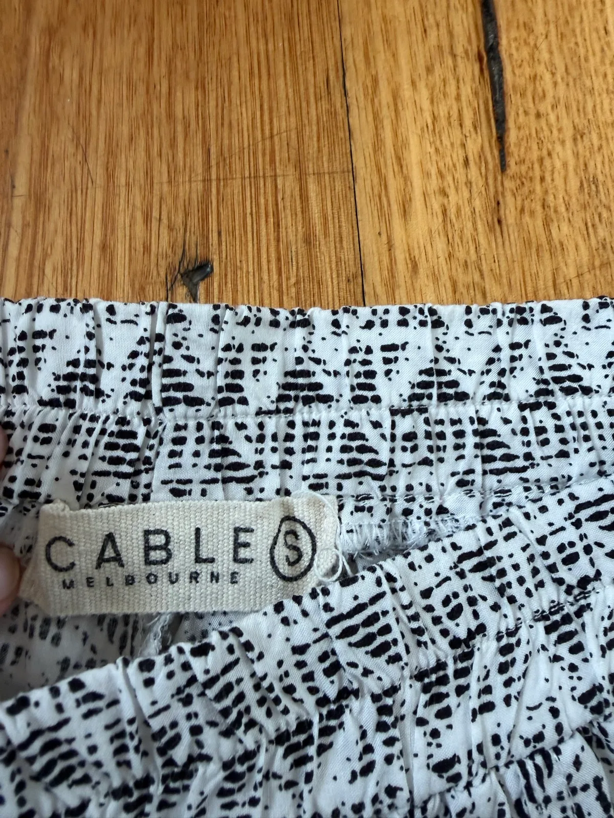 Cable printed pull on pants size s — photo 2