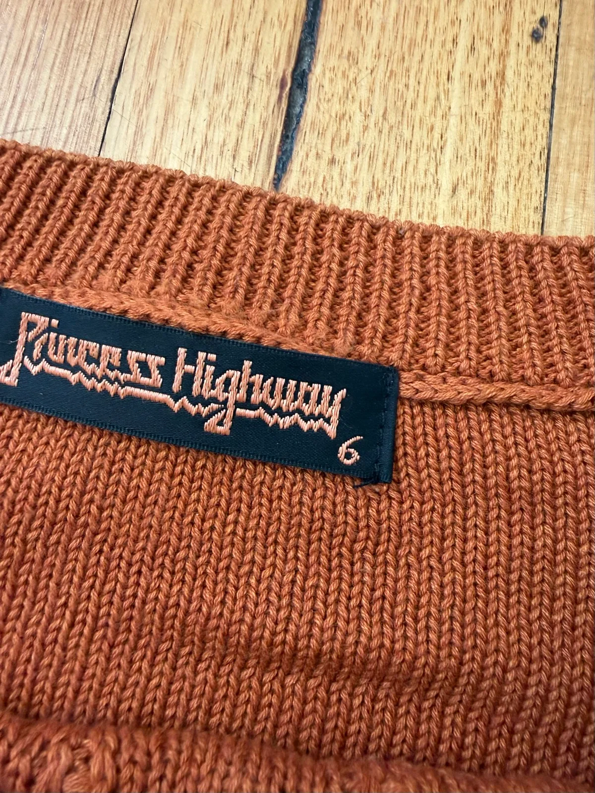 Princess Highway rust orange knit size 6 – photo 2