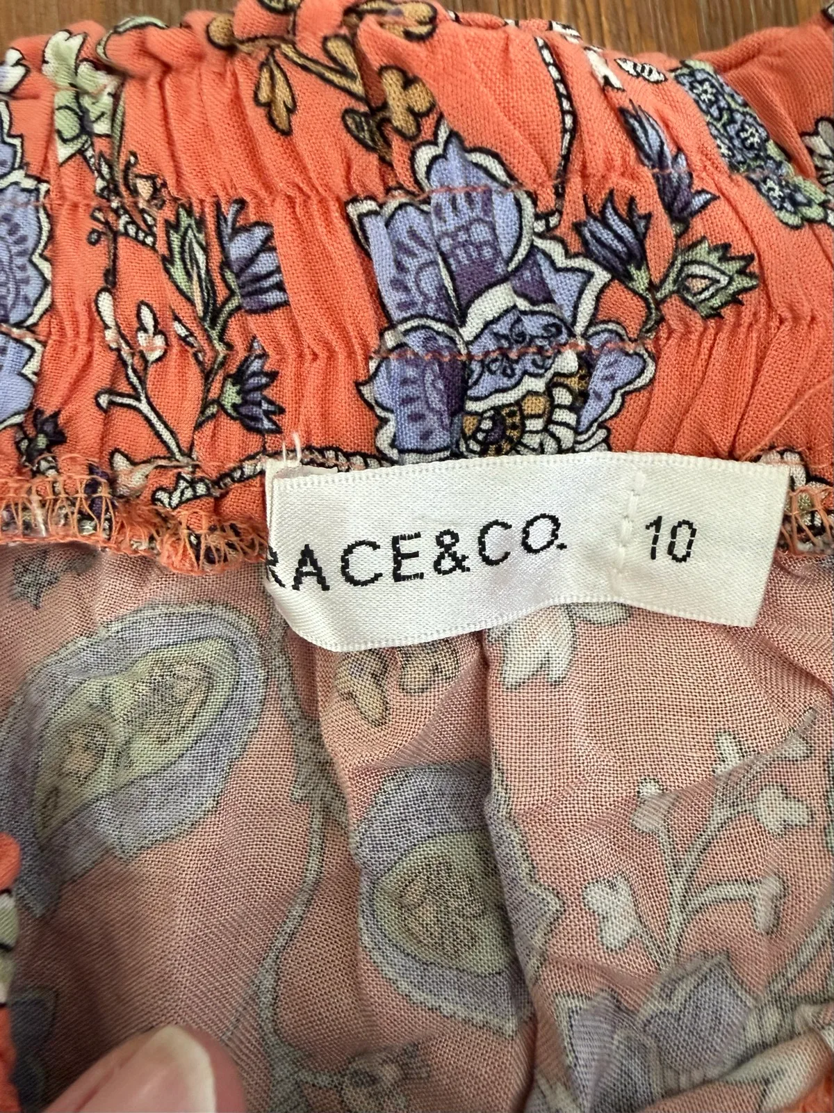 Grace & CO floral tiered mini dress size 10 – photo 2