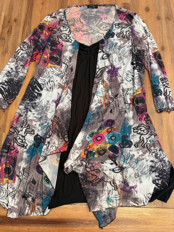 Caroline Morgan graffiti print dress size 14