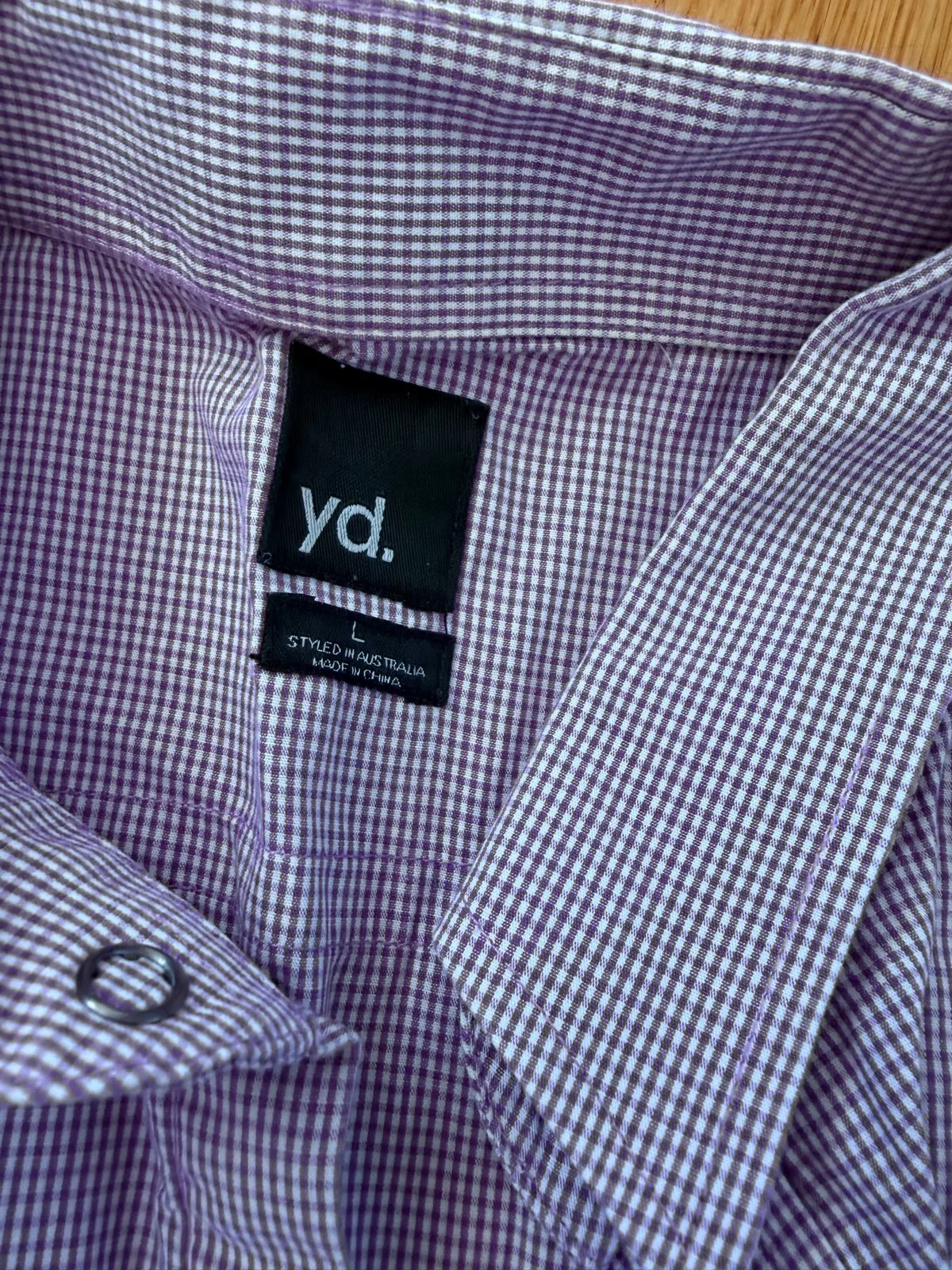 YD purple striped long sleeve shirt size L – photo 2