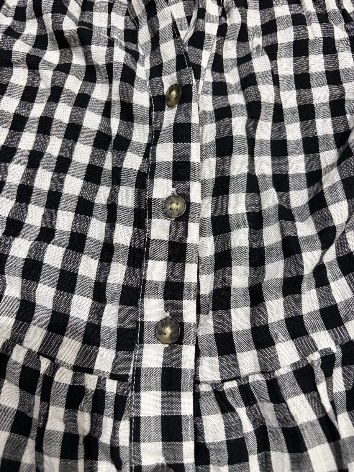 & me gingham tiered shirt dress size 14 — photo 2