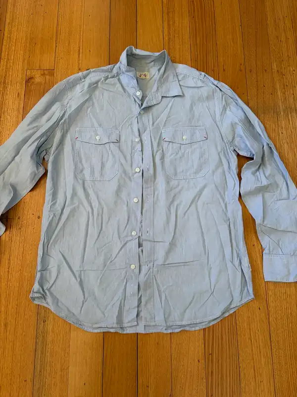 Jag blue and white striped shirt size L
