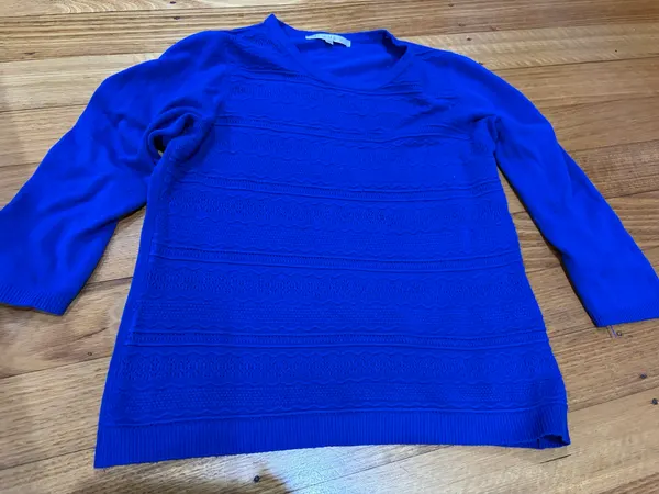 Noni B cobalt blue textured knit jumper size m