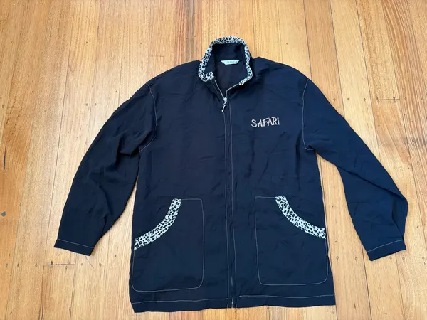 Vintage Urisca light full zip sheer jacket size s/m