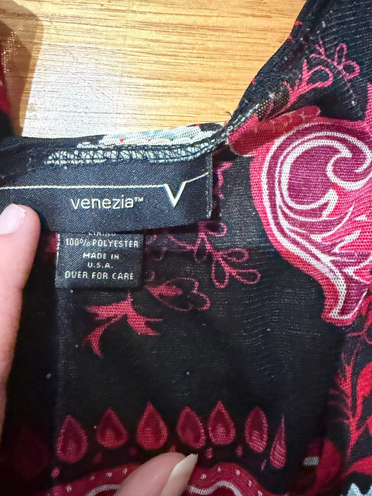 Vintage Venezia paisley sleeveless top size 14/16 – photo 2