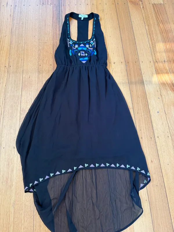 Vintage miss shop high low chiffon dress size 12