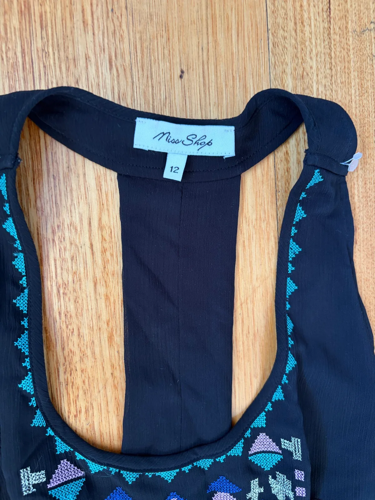 Vintage miss shop high low chiffon dress size 12 – photo 2
